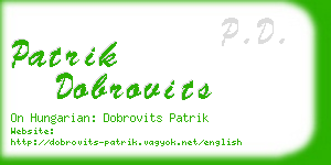 patrik dobrovits business card